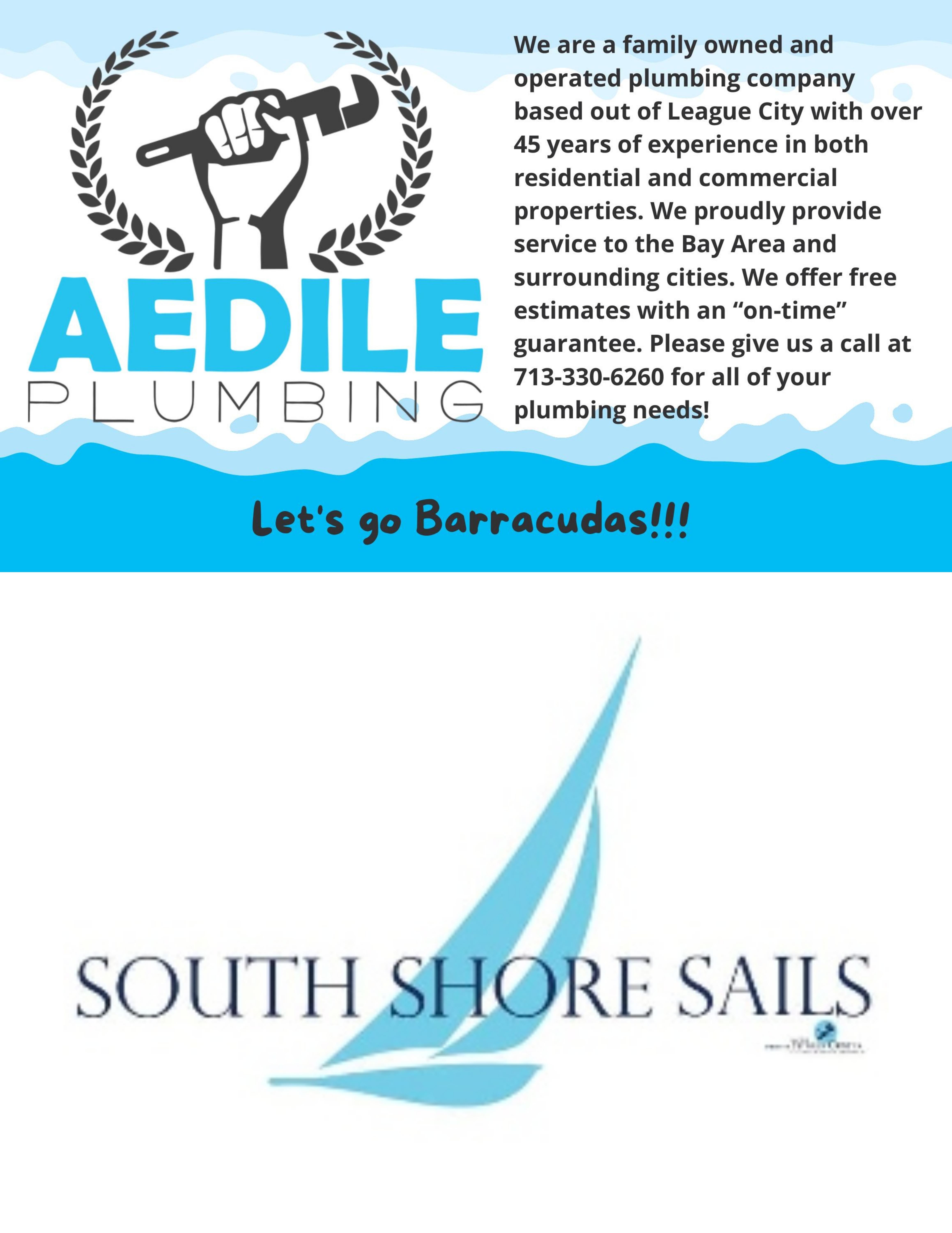 South Shore Sails and Aedile Plumbing